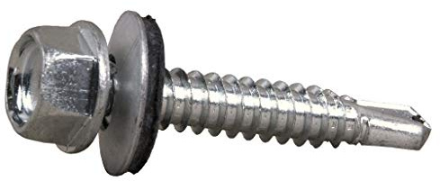 DOJA INDUSTRIAL | SELBSTSCHNEIDENDE SCHRAUBEN STAHL M5 | PACK 100 | 5,5 x 22 mm | Sechskant Bohrschrauben Schrauben metall mit Unterlegscheibe | Für Metall Karosserie schrauben Blechschrauben