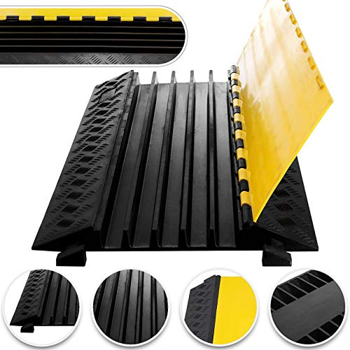 VEVOR Pasacable para Suelo 5 Cnales 66138 a 88184 LB Pasacables Suelo 35 x20 x2 Canaleta Cables Suelo El Reductor de Velocidad para Protección de Cables Eléctricos