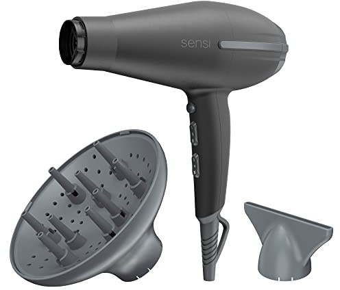 Gama Italy Professional Phon Tempo 5D Sensi - 2200 W Di Potenza -Nero, Innovativa Teconologia 5D Ultra Ozone Ion Protect - Massima Cura E Protezione Dei Capelli - 530 g