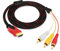 YAODHAOD Adaptateur HDMI 3RCA, Pas de Fonction de décodage, fiche HDMI vers 3 RCA Femelle, Adaptateur vidéo Composite Audio VA adapté pour HDTV DVD et la Plupart des appareils de projecteurs LCD 1.5M