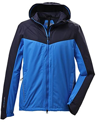 Killtec Men's Chaqueta funcional con capucha y protección contra salpicaduras, plegable, impermeable - KOS 28 MN JCKT, sky-blue, XL, 38293-000