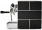 Stone Siebträger Espressomaschine satin silber schwarz