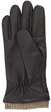 NF NITZSCHE fashion - Gants en cuir pour homme - Doublure intérieure 100% laine - Possibilité d'utiliser un smartphone - élégant - 100% Nappa mouton, marron, 9