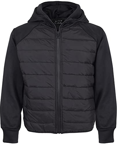 A2Z 4 Kids Jungen Mode Gepolstert Lässig Vlies Ärmel Schule Jacke Blase Kapuzen Mit Reißverschluss Mantel Alter 5-13 Jahre