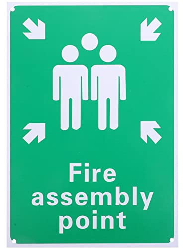 iplusmile Notausgangsschild Feuer-sammelpunkt-Schild Warnschild Schild „feuersammelpunkt“. Notfallschild Evakuierungs-sammelpunkt-Schild Sammelpunktschild Draussen PVC-Platte Büro Zeichen