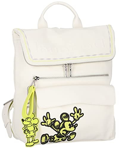 Desigual Damen Rucksack schwarz/pink/rot und weiß One Size Mickey Mouse Nerano Rucksackhandtasche Backpack Rucksack (white-off)