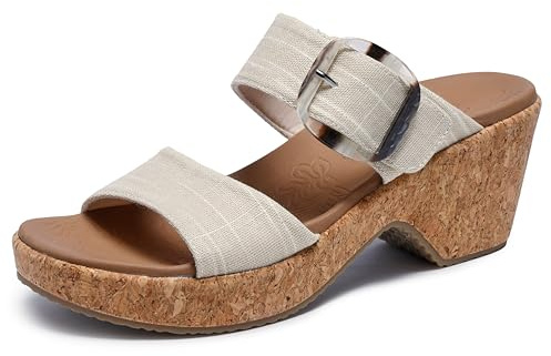 Skechers Damen Keilsandale Brystol, Natürlich, 39 EU