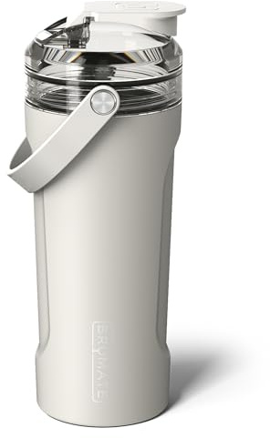 BrüMate MultiShaker - Isolierte Edelstahl-Shaker-Flasche, 100% Auslaufsicher, für Protein und Pre-Workout, 750 ml (Dune)