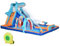 Outsunny 6 en 1 Château gonflable pour enfants avec toboggan de piscine, mur d'escalade, canon à eau et sac de transport sur le thème du requin 440x350x240 cm Multicolore