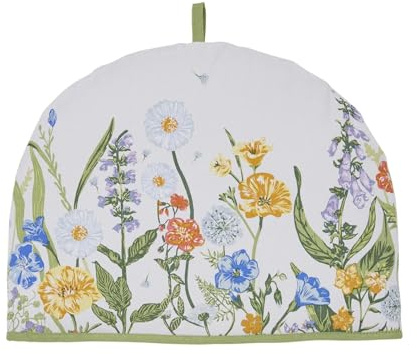 Ulster Weavers - Garden Flowers Tea Cosy (35 x 35cm) - 100% Cotton - Teapot Warmer with Meadow Flowers - Floral Tea Cozy in Green - Floral Gifts - Vintage Tea Cosy Cover - Kitchen Accessories