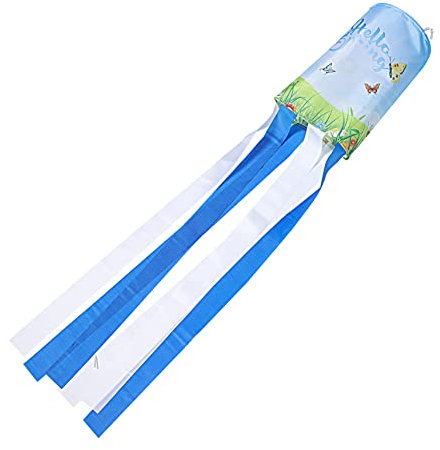 FUNOMOCYA Garden Windsock Decoration Hanging Windsock for Outdoor Use with Streamers for Garden Decor and Wind Direction Indicator