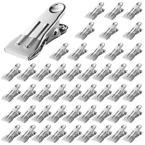 48 clips de cubierta de piscina, clips de cubierta de piscina para piscinas de pared de acero, clips de cubierta de piscina de acero inoxidable (negro)