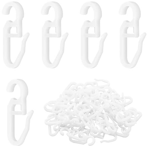 110 PCS Plastic Curtain Hooks – Glider Hooks for Curtain Tracks, Ideal for Curtains, Sliding Curtains, and Doorway Drapes