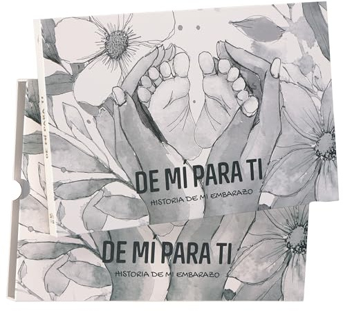 SIHUKA Diario Embarazo- Libro Embarazo- 60 Páginas para tu Álbum Embarazo con funda protectora, tapa dura, pegatinas y espacio para tus fotos y ecografías. El mejor regalo para embarazadas.