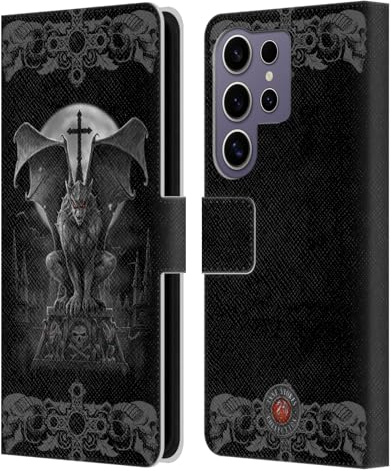 Head Case Designs Officially Licensed Anne Stokes Gargoyle Tribal Leather Wallet Case Compatible with Samsung Galaxy S25 Ultra