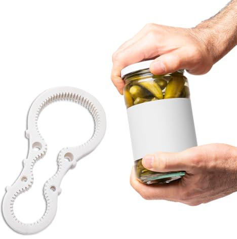 Universal 3-Section Non-Slip Silicone Jar Opener - Ergonomic and Multifunctional for Kitchen, Elderly and People with Arthritis - Compact Design 16 x 8 cm