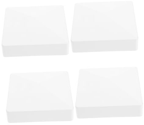 Hemobllo 4pcs Fence Post Caps Pvc Flat Top Covers for Outdoor Deck and Mailbox Protection
