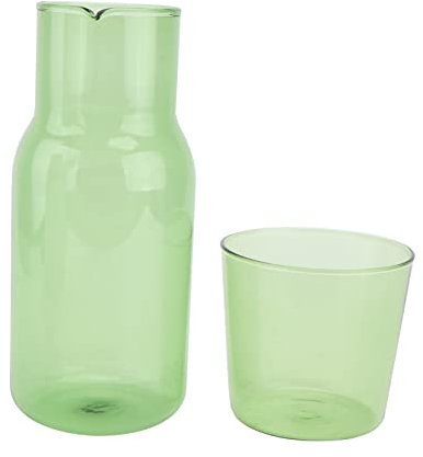 FONDOTIN Jarra De Vidrio De Borosilicato Hervidor De Agua Botella De Agua Juego Completo Adecuado Para Casa Oficina Hotel Colores Disponibles