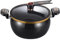 Micro Pressure Cooker, 8L Fast Heating Pressure Pot with Lock Handles, Mini Small Slow Cooker, Non-stick Stockpot with Standable See-Through Lid for Gas, Induction, Electric Stoves, Pot (Black)
