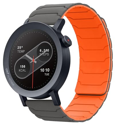 Hinnwer 22 mm magnetisk rem kompatibel med CMF Watch 3 Pro/CMF av Nothing Watch Pro 2 för kvinnor män, starka silikon dubbla magnetiska sportband, 6.44 inches to 8.80 inches (163mm to 223mm), Silikon