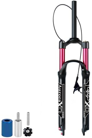 LYYCX Forcella Ammortizzata Bici 26 27.5 29 Pollici Dritta/conica AIR-32 1-1/8 Lega di Magnesio Regolazione Rimbalzo per Forcella Anteriore MTB QR 9mm