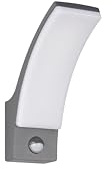 lightling LED Außenwandlampe Bea, mit Bewegungssensor, Wandleuchte Außenleuchte aus Druckguss Aluminium, Wandmontage, 4000 Kelvin, IP44 Outdoor, Höhe 22,5 cm, Breite 8 cm, anthrazit