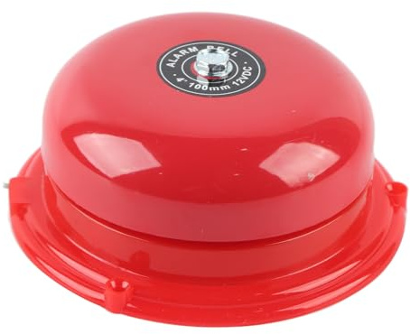 Wakects 100db Electric Fire Alarm Bell, Powerful Sound Output, Versatile Installation Options, Sturdy Construction with Electroplating Finish for Fire Alarm, Emergency Evacuation, (12)