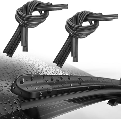 8 Pièces Caoutchouc Essuie Glace, 800mm Recharges de Balais D'essuie-Glace, Bandes de Caoutchouc D'essuie-glace, Recharges Essuie Glaces, Compatible Avec Tous Les Essuie-Glaces, Découpable