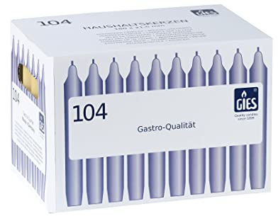 Gies 205-149001-14 Haushaltskerzen, 180 x 21,5 mm, 104-er Karton, Champagner