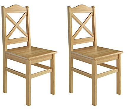 Erst-Holz Küchenstuhl Massivholzstuhl Esszimmerstuhl Kiefer 2X Stühle 90.71-20-D