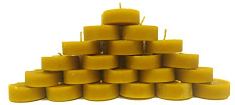 Lot de 16 bougies chauffe-plat 100% pure cire d'abeille française