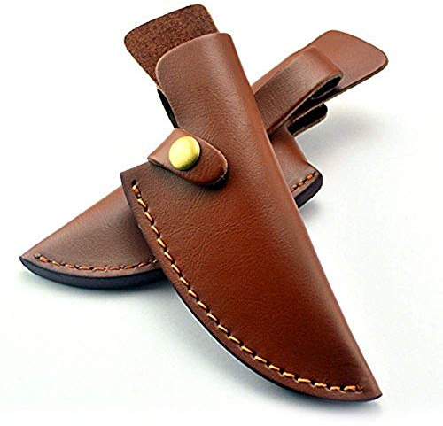 Aibote Gaine de Couteau à Lame Fixe Fourreau en Cuir Porte-Couteaux avec Boucle de Ceinture Chasse Tactique Holster Sac(1pc dans Le Paquet)