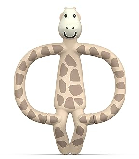 Matchstick Monkey Beißring Tiermotiv - Baby Zahnungshilfe - weiche Noppen massieren wundes Zahnfleisch - Silikon - BPA-frei - Greifling für Zahnen ab 3 Monaten - Gigi Giraffe