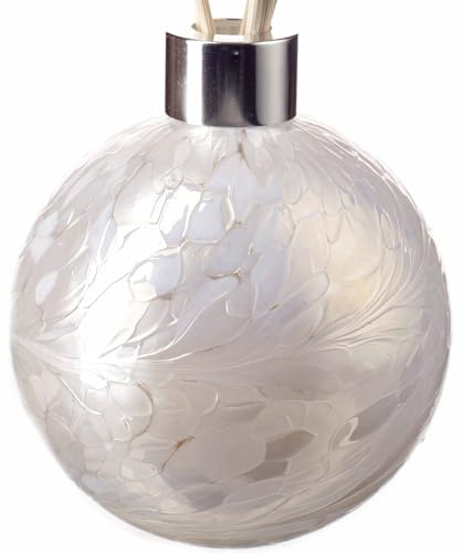 Amelia Art Glass Reed Diffuser Sphere - White., NORMAL, JNS_471513