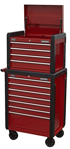 Sealey AP3411STACK Topchest 4 lådor och skoterkabin 7 lådkombination, Verktygsskåp