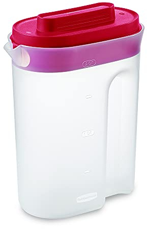 Rubbermaid® Compact™ Pitcher, Plastic Pitcher with Lid, 2 Quart