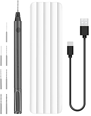 Wowstick Mini Taladro Inalámbrico, Taladro Portátil Recargable USB, Taladro Eléctrico Multifunción con 8 Accesorios, Carga de 40 Minutos, Ideal para Plástico, Madera, DIY