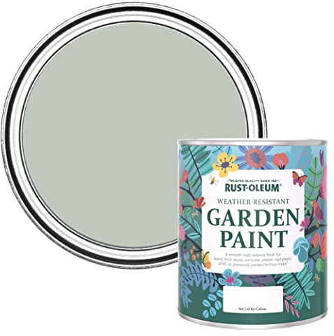 Rust-Oleum Green Mould Resistant Garden Paint in Matt Finish - Chalk Green 750ml