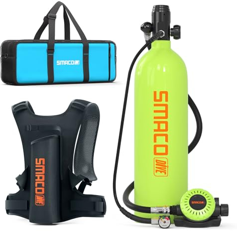 SMACO S700 Plus Mini Bombola Sub 2L Piccola Bombola Subacquea per Immersioni Portatile Bombole Aria Sub Mini Scuba Tank per Soccorso di Emergenza Pulizia Imbarcazioni Fonte d'Aria di Riserva