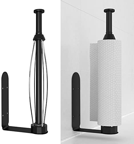 Küchenrollenhalter mit Dämpfungseffekt, Küchenrollenhalter Ohne Bohren Papierrollenhalter Edelstahl, Küchenrollenhalter Unter dem Schrank, Selbstklebend/Bohrbar Papiertuchhalter für Küche Badezimmer