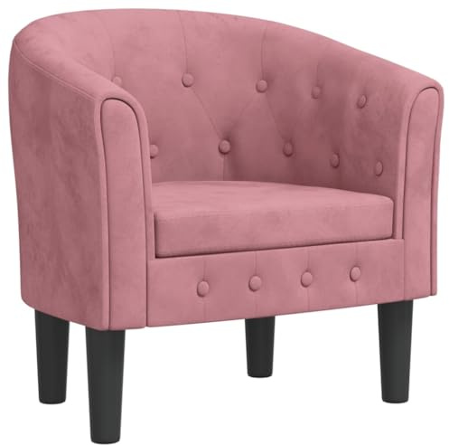 vidaXL Clubsessel Rosa Samt