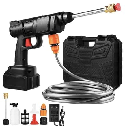 CECAROGROUP IDROPULITRICE PISTOLA PORTATILE A BATTERIA PRESSIONE ACCESSORI 48V