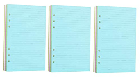 VILLFUL Loseblatt-papierblatt A5-format 6-loch-ersatzseite Mit Querlinienmuster Zum Schreiben Und Zeichnen Für Standardordner