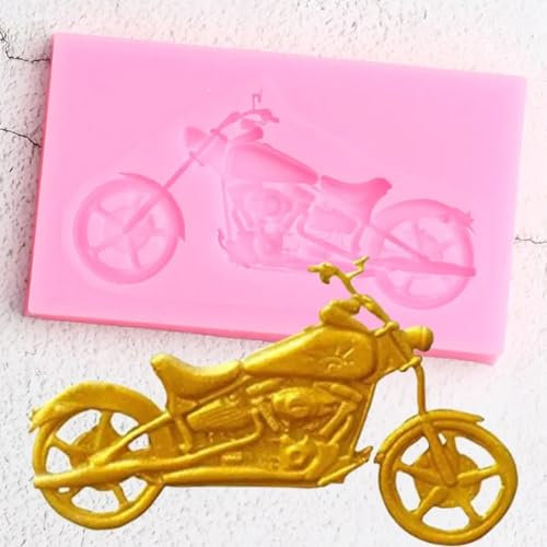 Silikonformen, Seifenherstellungszubehör, 7,8 x 4,1 cm, 3D-Motorrad-Silikonformen, Geburtstag, Cupcake-Topper, Fondant, Kuchendekoration, Werkzeuge, Süßigkeiten, Ton, Schokoladenformen