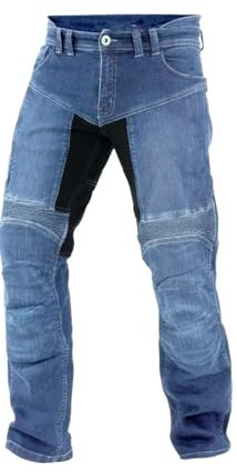 Herren Motorradhose mit CE-Zertifikat – Aramidfaser Jeans mit Protektoren,Motorrad Aramid Hose,Motorrad Sommer Hose,Motorrad Jeans Hose (DE/NL/SE/PL, Numerisch, 36, Regular, Regular, Blue)