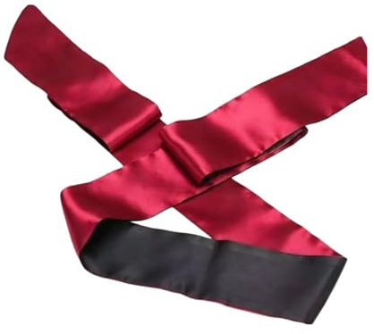 Charinor Augenbinde für Frau Sex,Erotik Augenmaske aus Satin,Blindfold Maske zum Fesseln & Bondage,BDSM Sexspielzeug für PaareSchwarz/Rot