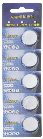 YUGSHNKFC 5pieces LIR2032 3 6 V Batteries Rechargeables Batteries Monnaie Lithium Idéal pour Les Calculatrices Cameras Watchs Pleeples Lampes Poche