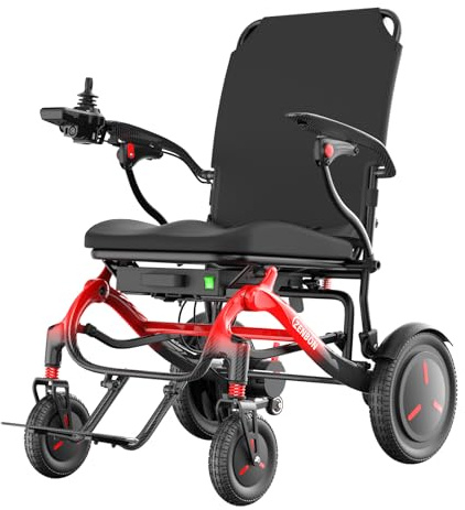 Fauteuil Roulant Electrique Pliable Carbone Léger 16,7 kg: Fauteuil Roulant Electrique pour Tous les Terrains - 25 km Fauteuil Roulant électrique pour Seniors Jusqu'à 150 kg