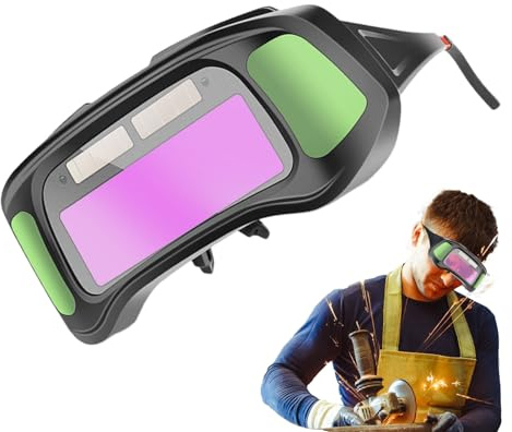 Besreey Schweißerschutzbrille,Sicherheitsbrille Mit Automatischer Abdunkelung - Solarenergie Blendgeschütz Augenschutz Für Metallverarbeitung Konstruktion Reparatur Herstellung Schneiden