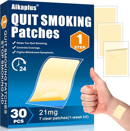 Nicotine Patches 21 mg - Step 1 Quit Smoking Patches - Stop Smoking Aids That Work - Easy and Effective Help to Quit with 2 Weeks - 30 Count 02